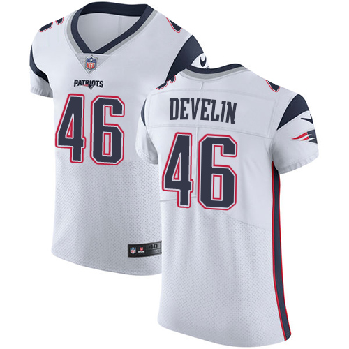 Nike Patriots #46 James Develin White Men's Stitched NFL Vapor Untouchable Elite Jersey - Click Image to Close